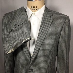 HIGH END! Grey Flannel Suit Wool Size 40